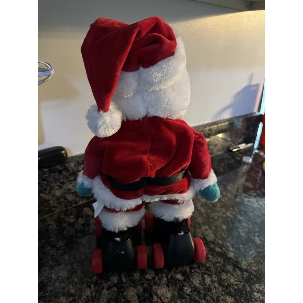 Holiday Home Accents Gemmy Animated Skating Santa Plush - 16''‎